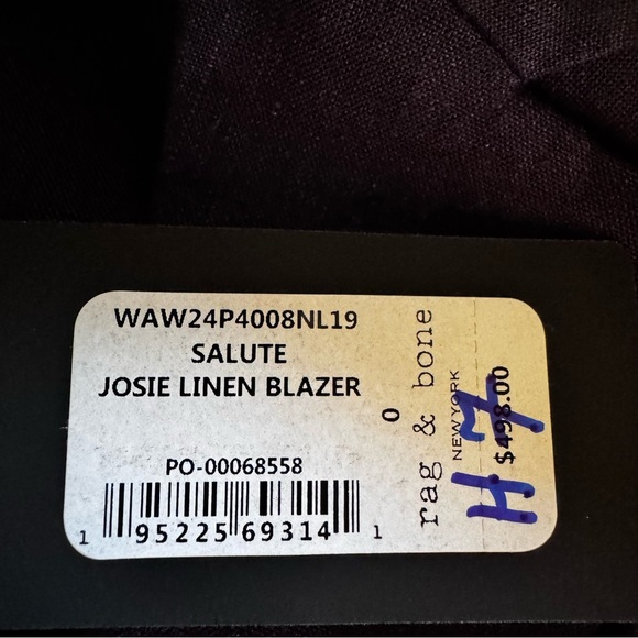 Rag & Bone•Women's Josie Linen Blend Blazer - Salute - Size 0
✨NWT✨ - Picture 8 of 8